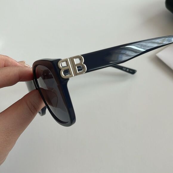 Balenciaga square dark blue sunglasses main image 10